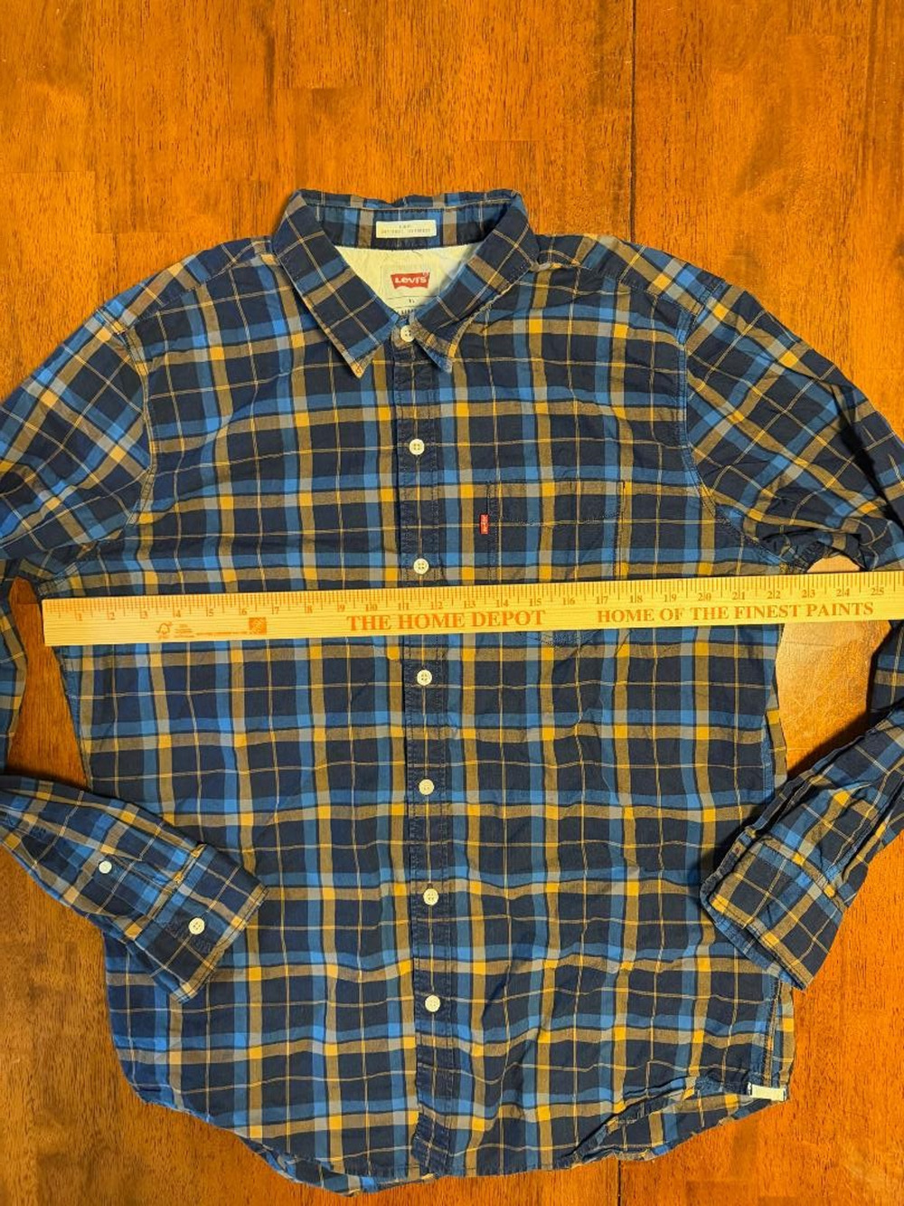 Mens Levi's Slim Fit Long Sleeve Button Up Shirt, Size XL